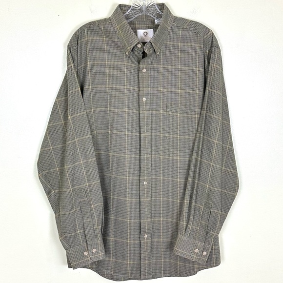 VIYELLA Men’s Classic Quality Wool Blend Casual Plaid Button Down Shirt, Size L - Picture 1 of 11